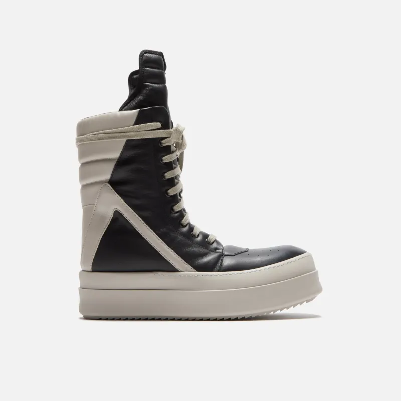 Rick Owens Mega Geobasket Sneakers - Black / Pearl / Pearl sold by Kith