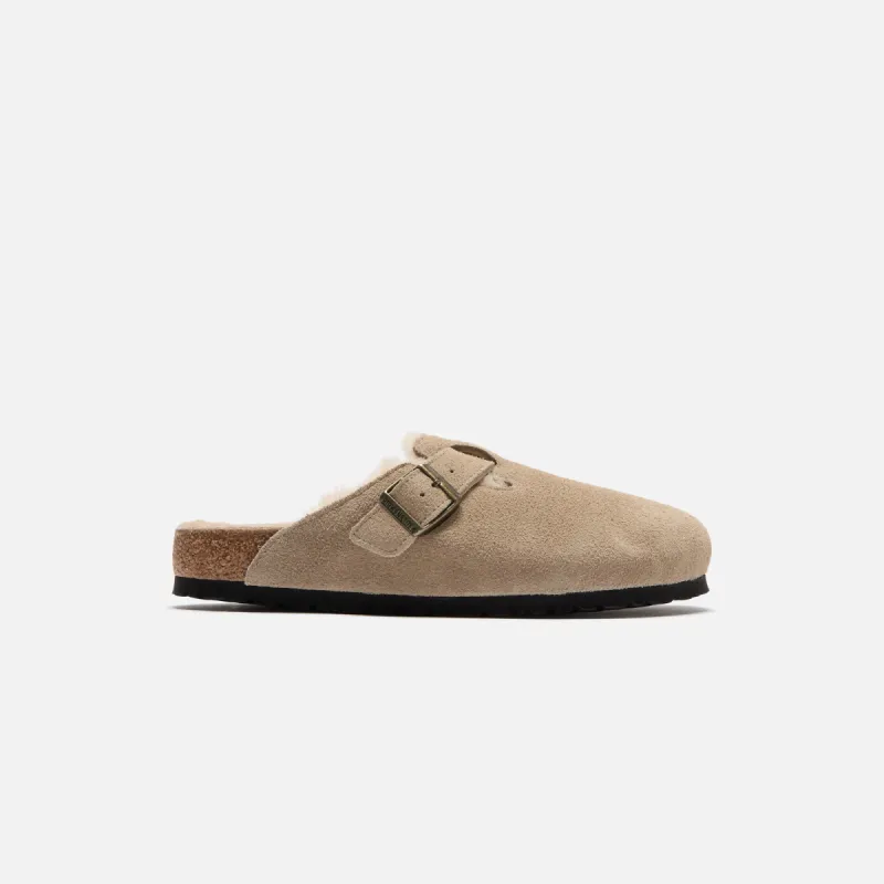Birkenstock Boston Shearling Suede - Taupe / Sandcastle sold by Kith