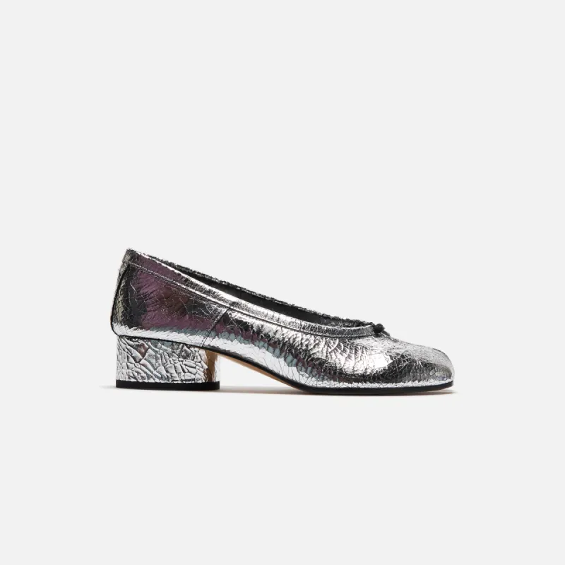 Maison Margiela Tabi New Ballerina Flats - Broken Mirror Silver sold by Kith