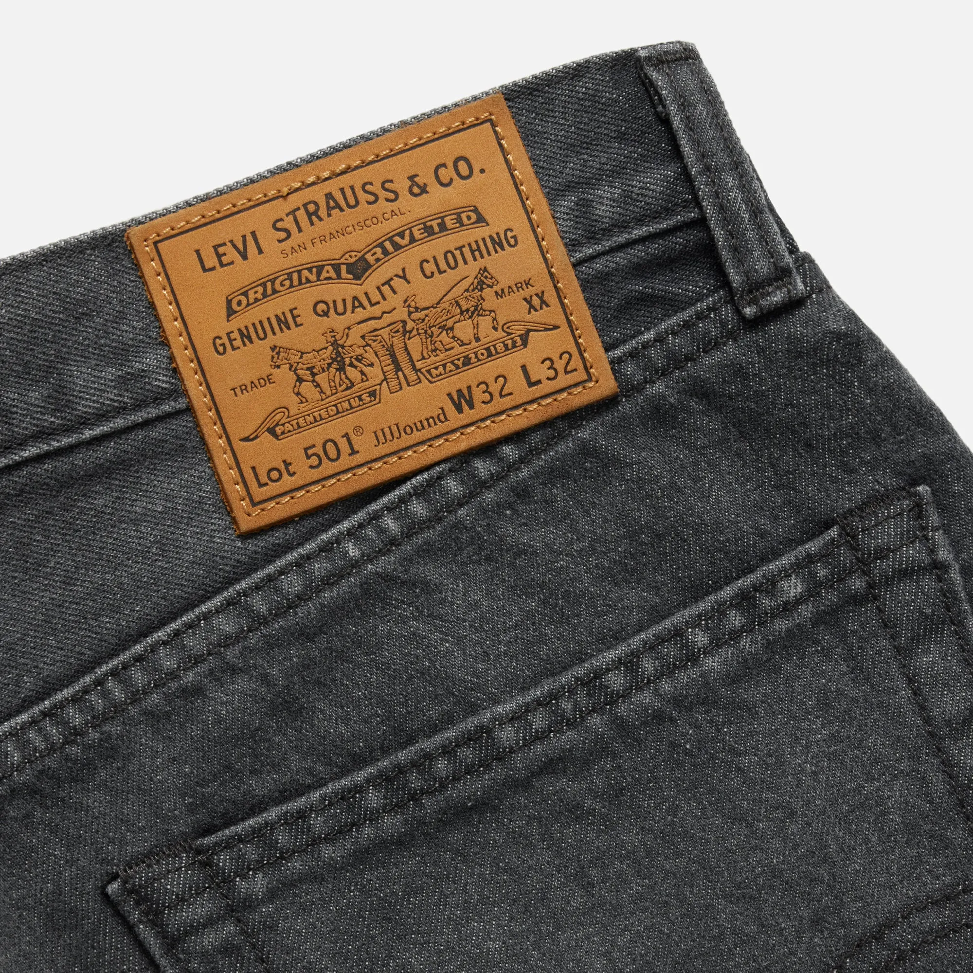 Levi's x JJJJound 501 '93 Jean - Dark Grey Stone sold by Kith product image thumbnail 4