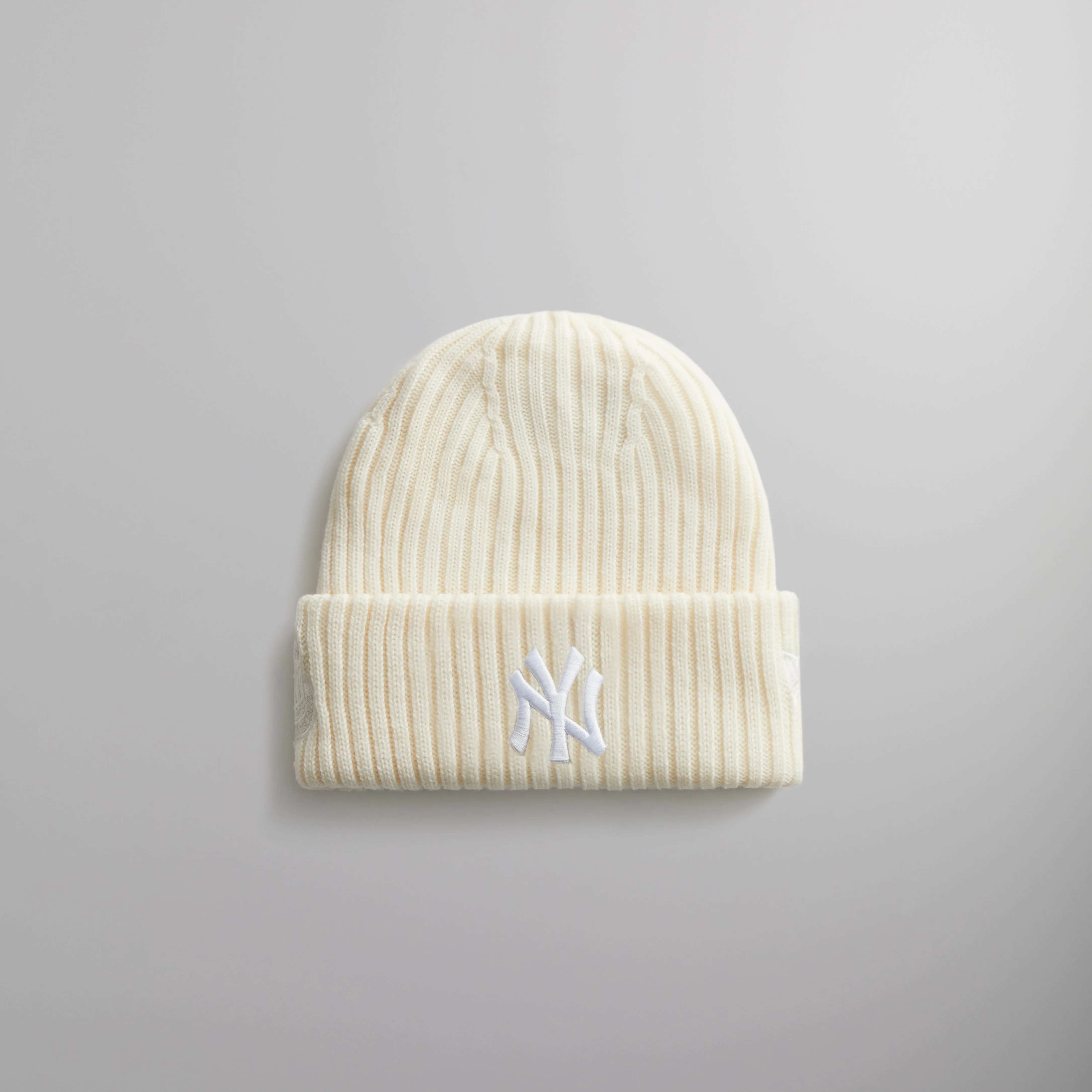 Kith & New Era for the New York Yankees Knit Beanie - Sandrift sold by Kith