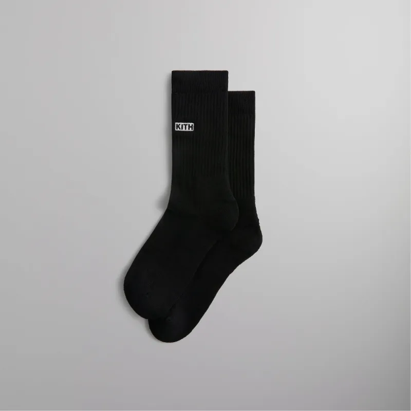 ★25SS★Kith for South2 West8 Embroidered Logo Crew Socks Kith for South2 West8 Embroidered Logo Crew Socks - Silk