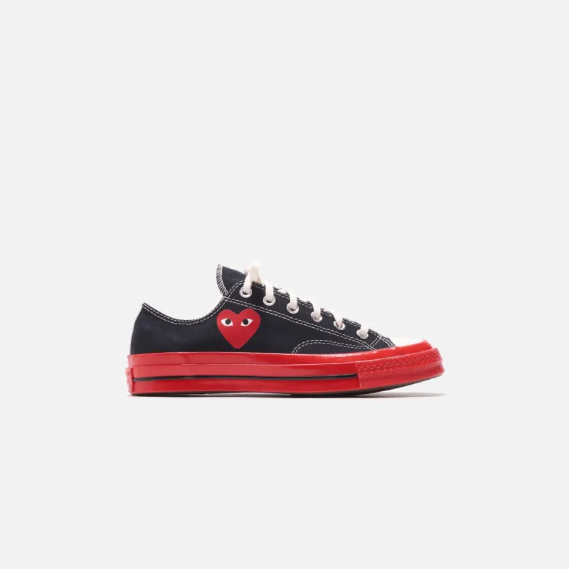Converse x Comme des Garçons CDG Play Red Sole Low Top - Black sold by Kith