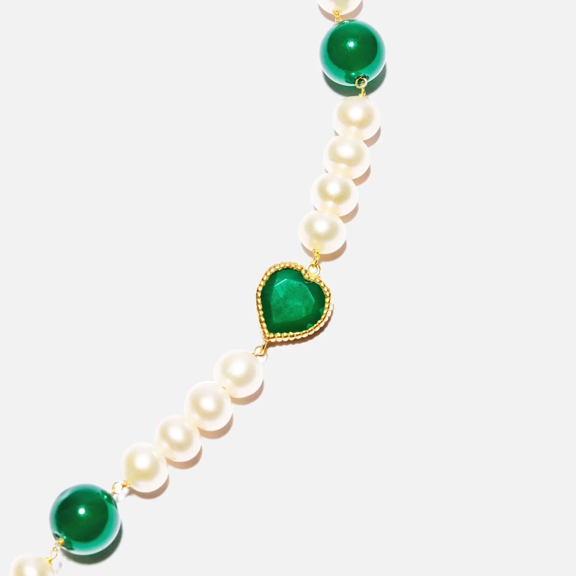 VEERT Onyx Freshwater Pearl Necklace - Green sold by Kith product image thumbnail 2