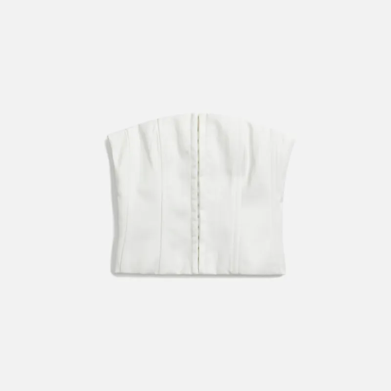 GUIZIO Satin Corset - White sold by Kith