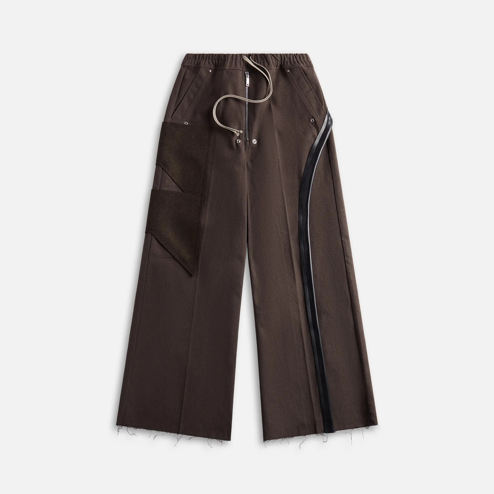Rick Owens Pantaloni Wide Bela Pant - Ash / Brown / Black sold by Kith