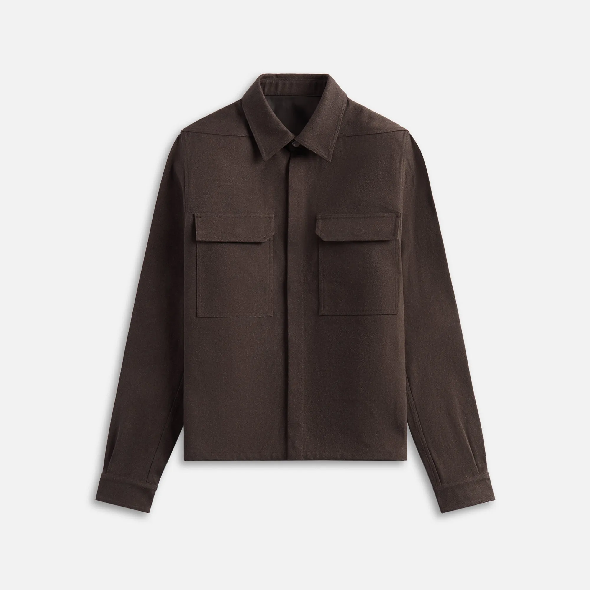 Rick Owens Camicia Cropped Work Shirt - Ash sold by Kith