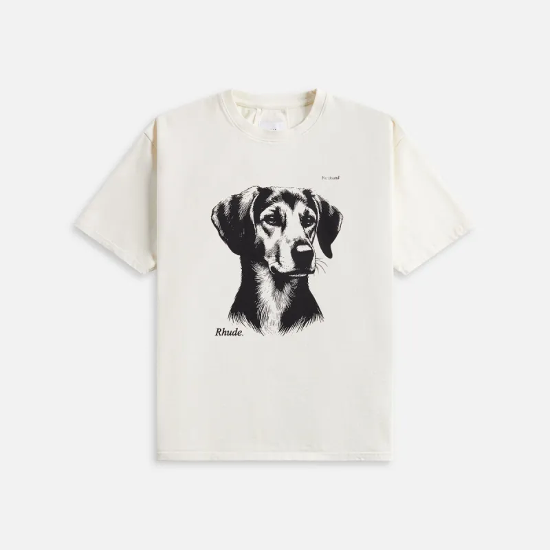Rhude Fox Hound Tee - Vintage White sold by Kith
