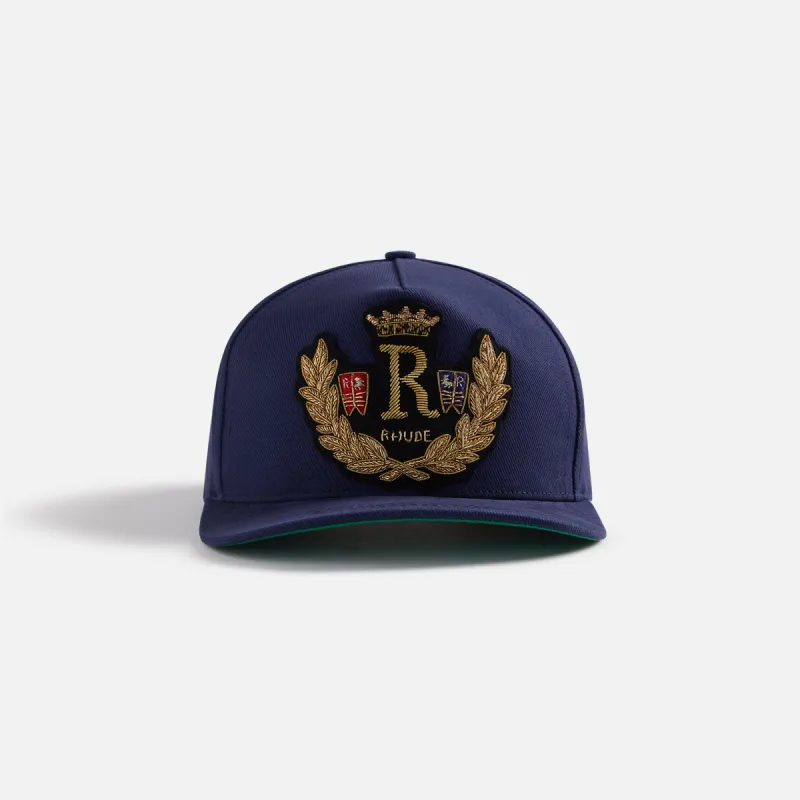 Rhude Diana Crest Cap - Navy sold by Kith