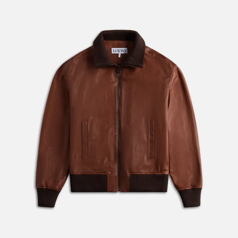 Loewe Zipped Up Jacket - Brown sold by Kith