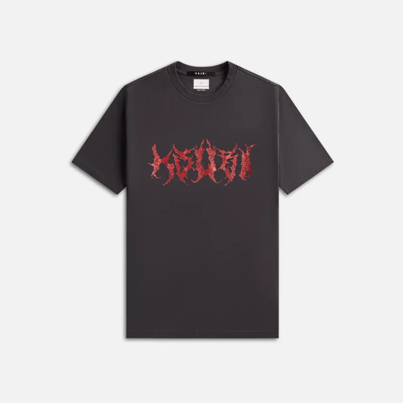 Ksubi Sabbath Kash Tee - Faded Black sold by Kith