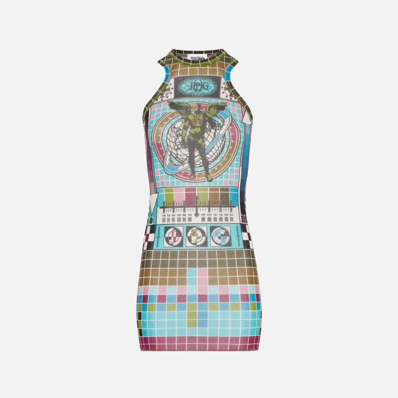 Jean Paul Gaultier Mesh Tank Top Short Dress - Printed Mire sold by Kith