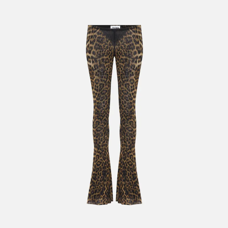 Jean Paul Gaultier Mesh Printed Trouser with Lace - Leopard sold by Kith
