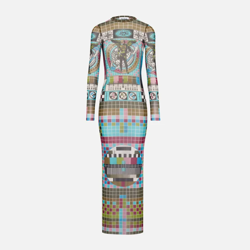Jean Paul Gaultier Mesh Long Dress - Printed Mire sold by Kith