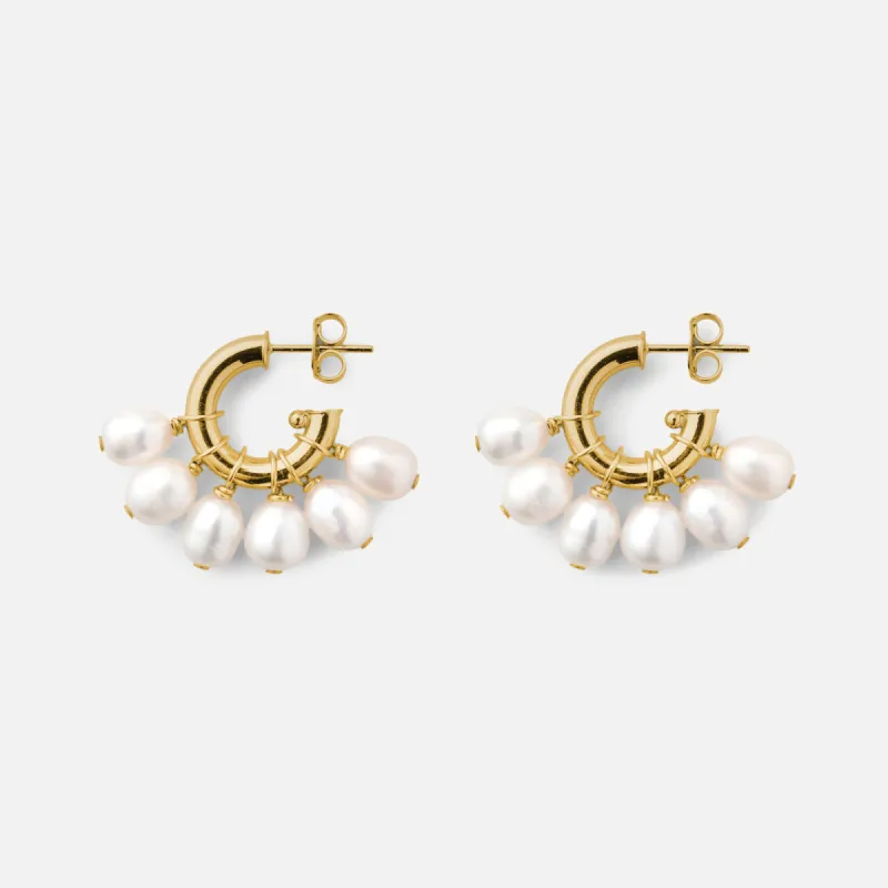 Eliou Calvin Earrings - Gold / Pearl sold by Kith