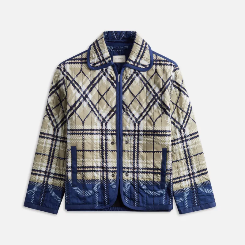 Craig Green Quilted Plaid Fade Jacket - Beige Plaid sold by Kith