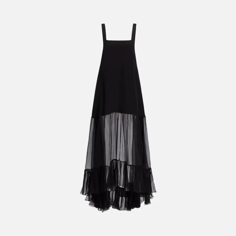 Azeeza Bellevue Poplin Chiffon Dress - Black sold by Kith