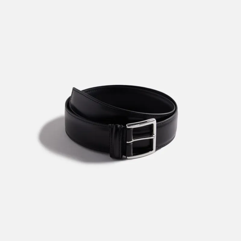 Anderson's Stitched Trimmed Semi Formal Leather Belt - Black sold by Kith