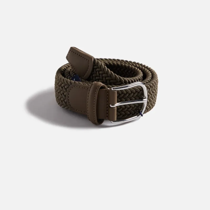 Anderson's Classic Stretch Woven Belt - Khaki sold by Kith