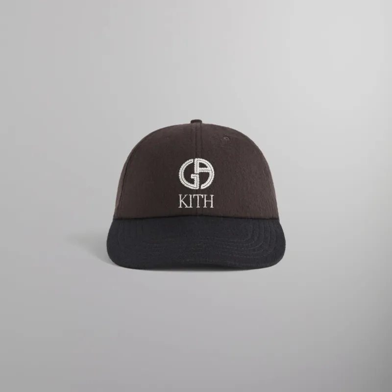Kith & Giorgio Armani Two Tone Baseball Cap - Hickory sold by Kith