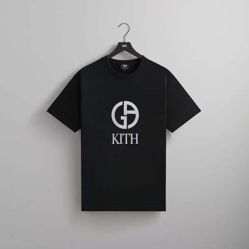 Kith & Giorgio Armani Tee - Black sold by Kith