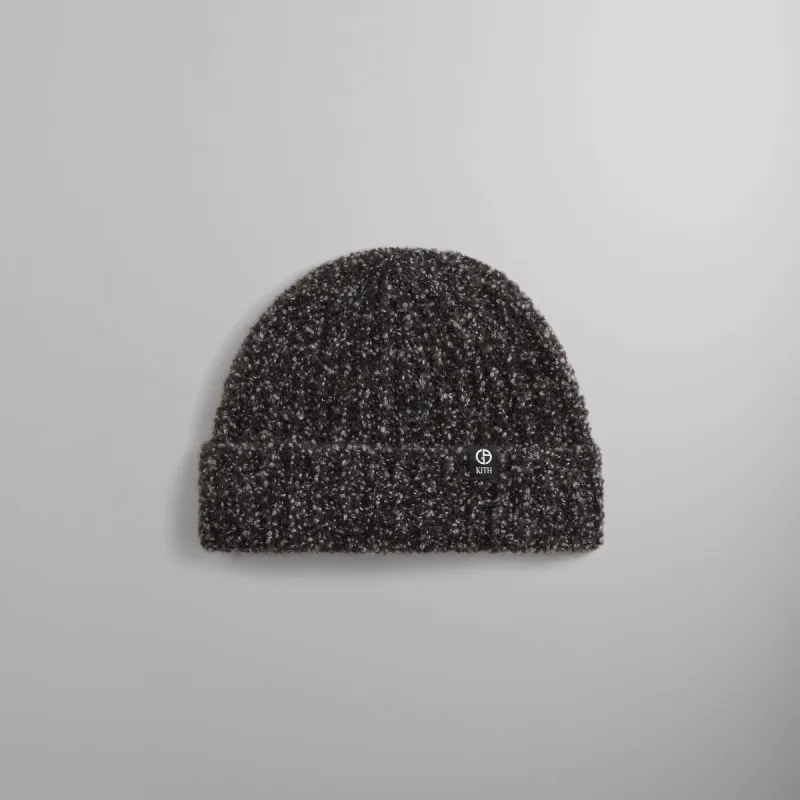 Kith & Giorgio Armani Cashmere Beanie - Ink made by Kith