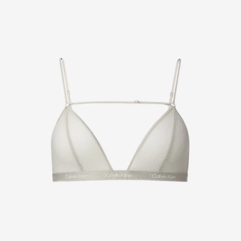 Nensi Dojaka for Calvin Klein Mesh Triangle Bra - Dove sold by Kith