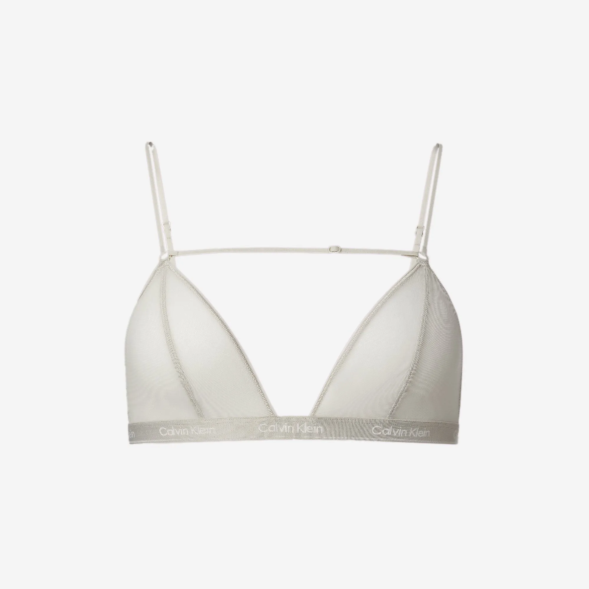 Nensi Dojaka for Calvin Klein Mesh Triangle Bra - Dove sold by Kith