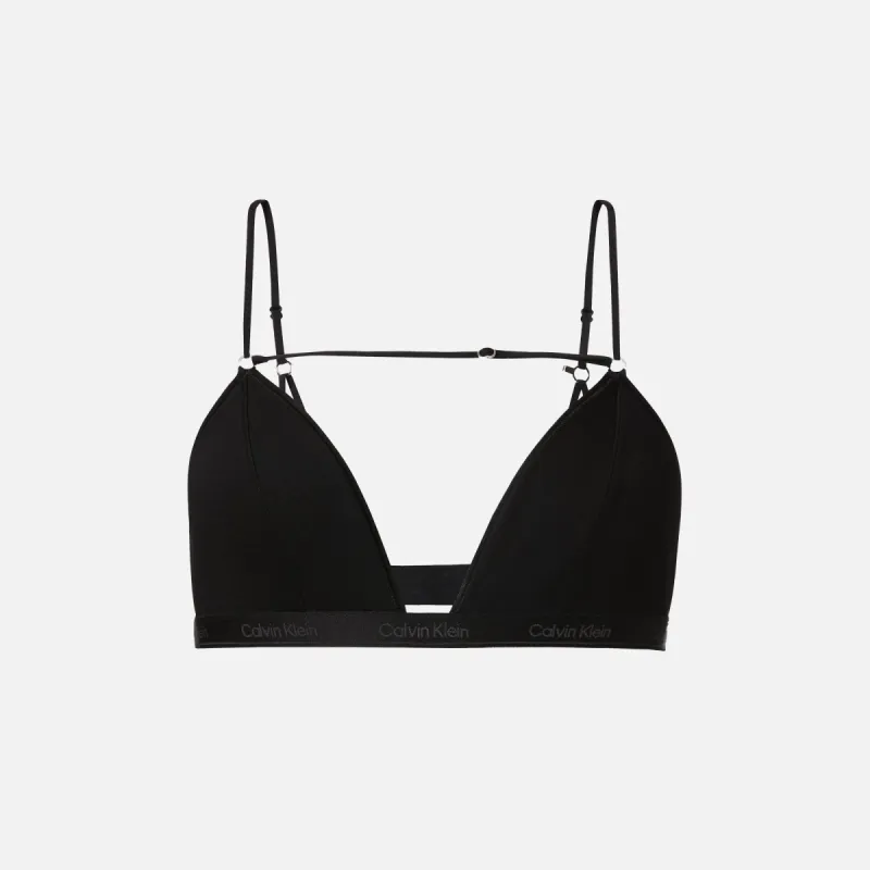 Nensi Dojaka for Calvin Klein Triangle Modal Chasmere Bra - Black sold by Kith