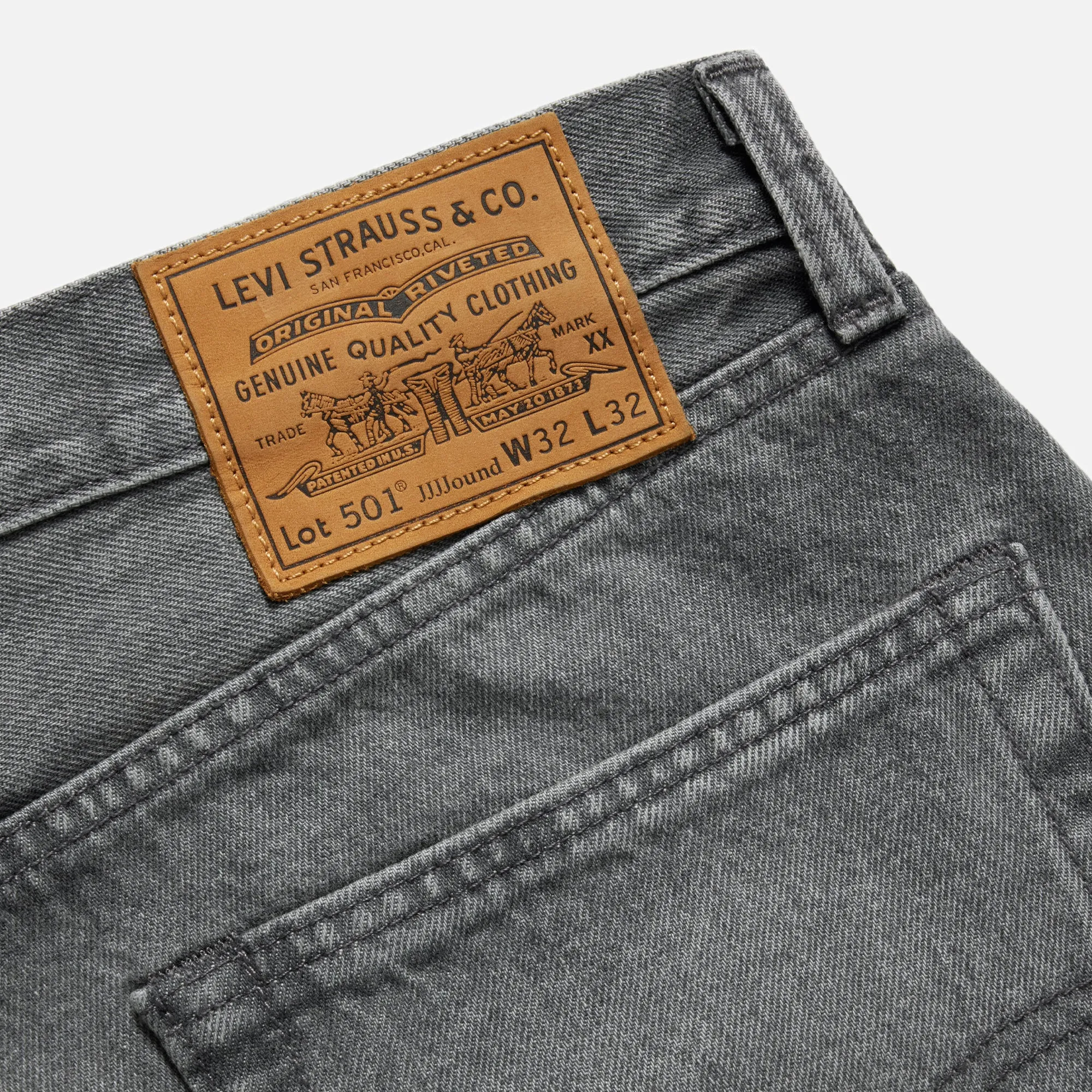 Levi's x JJJJound 501 '93 Jean - Grey Stonewash sold by Kith product image thumbnail 4