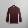Kith Pinstripe Tricot Panelled Tee - Magma sold by Kith