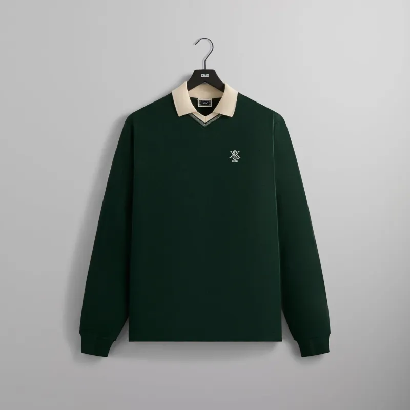 Kith Pique Long Sleeve Tap In Polo - Stadium sold by Kith