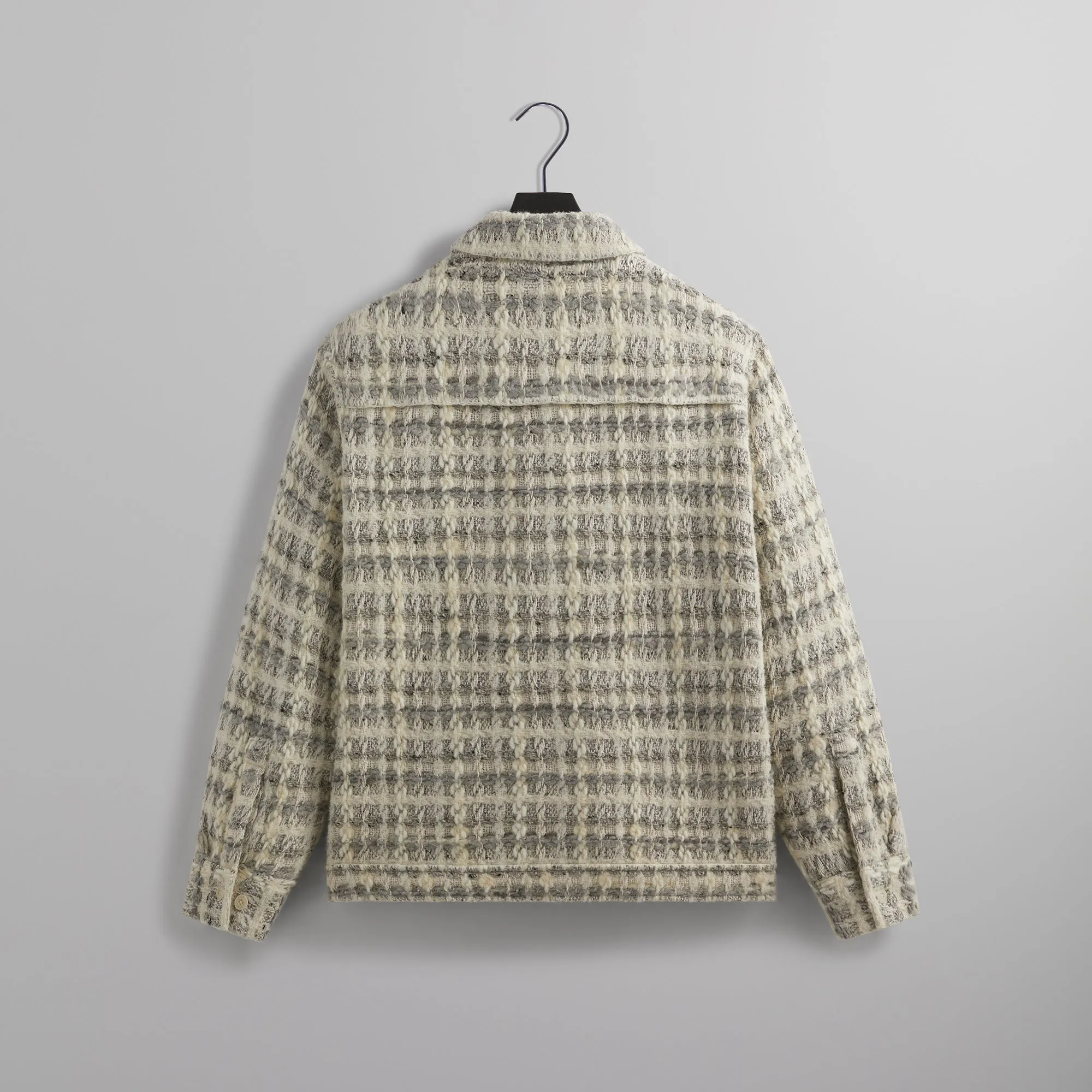 Kith Windowpane Tweed Boxy Collared Overshirt - Atrium sold by Kith product image thumbnail 3