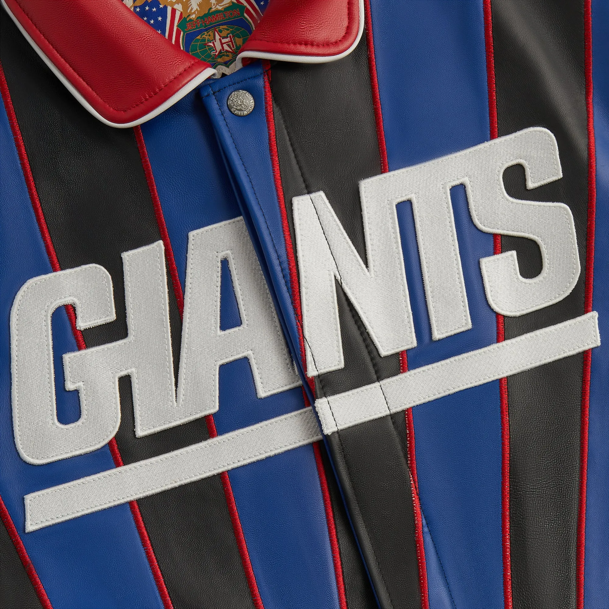 Kith & Jeff Hamilton for the NFL: Giants Leather Varsity Jacket sold by Kith product image thumbnail 3