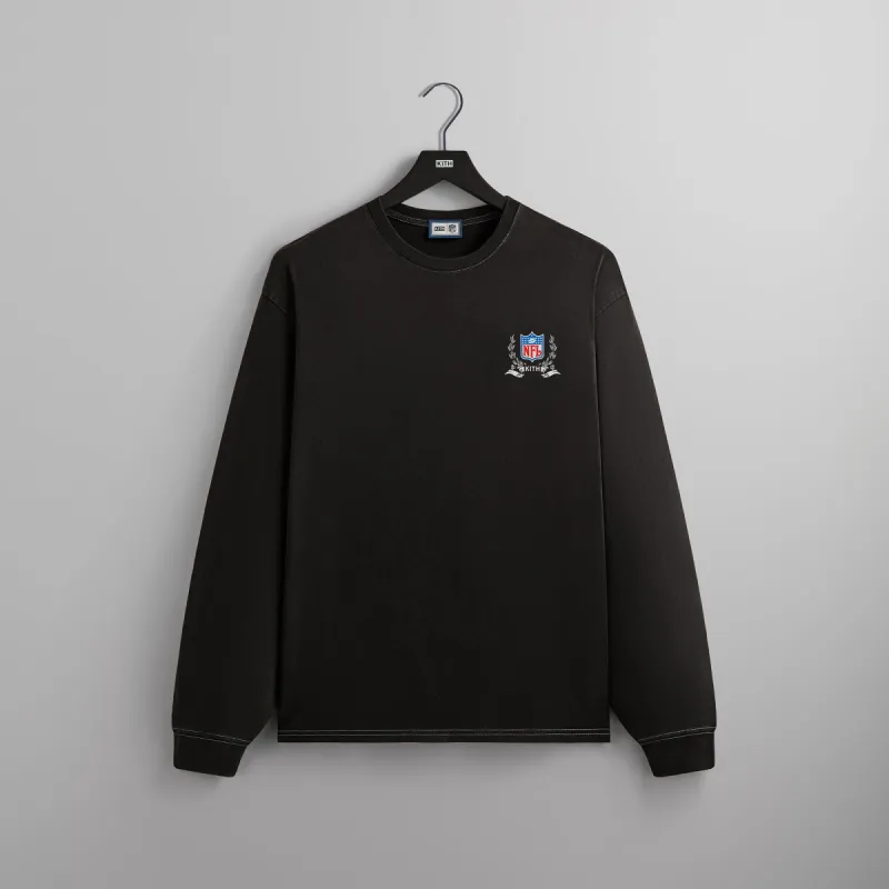 Kith & '47 for the NFL: Raiders Vintage Long Sleeve Tee - Black sold by Kith