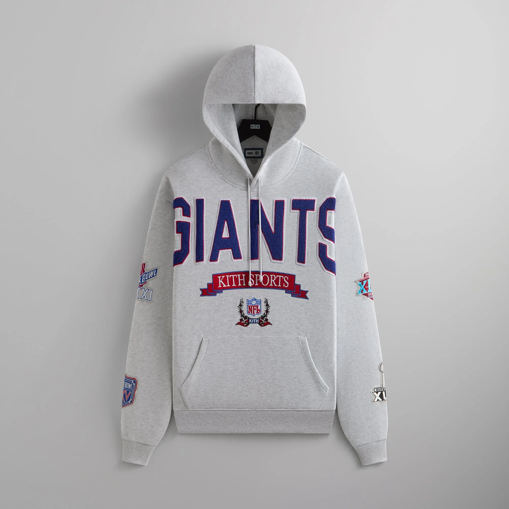 Kith & '47 for the NFL: Giants Nelson Hoodie - Light Heather Grey sold by Kith