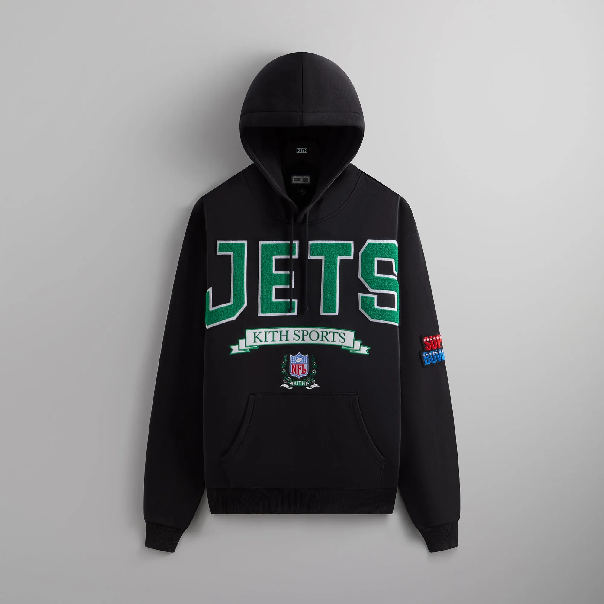 Kith & '47 for the NFL: Jets Nelson Hoodie - Black sold by Kith
