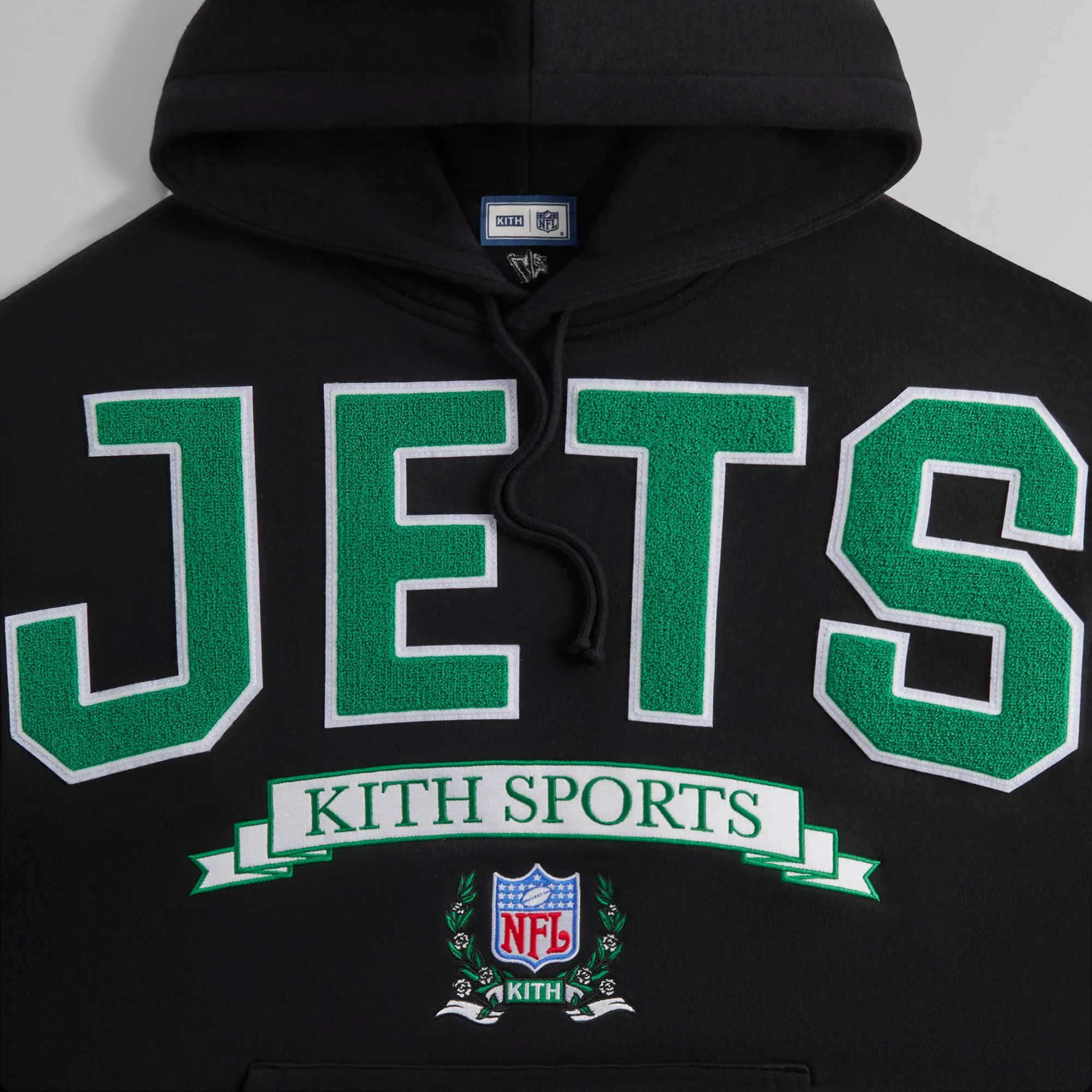 Kith & '47 for the NFL: Jets Nelson Hoodie - Black sold by Kith product image thumbnail 3