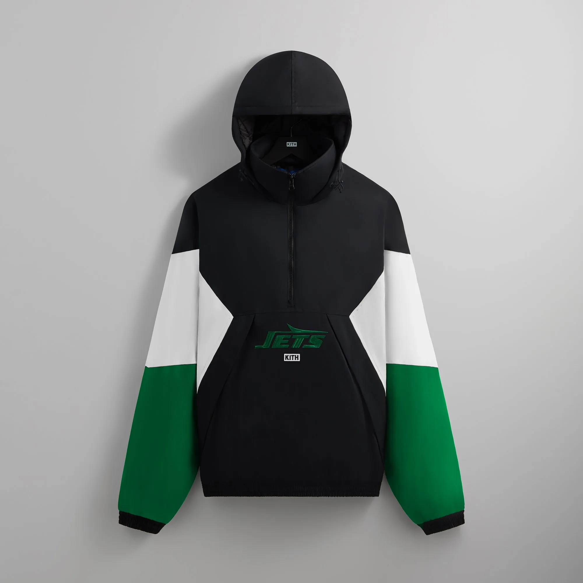 Kith & '47 for the NFL: Jets Quarter Zip Anorak With Hood - Black sold by Kith