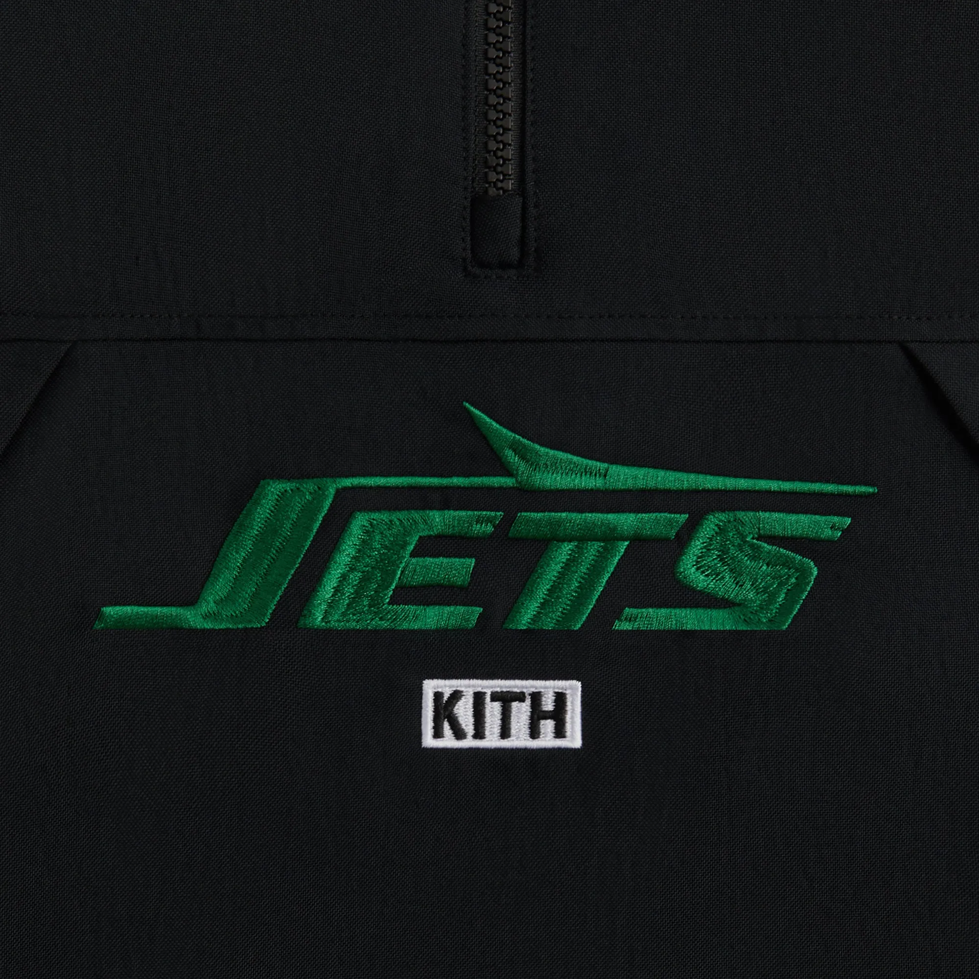 Kith & '47 for the NFL: Jets Quarter Zip Anorak With Hood - Black sold by Kith product image thumbnail 3