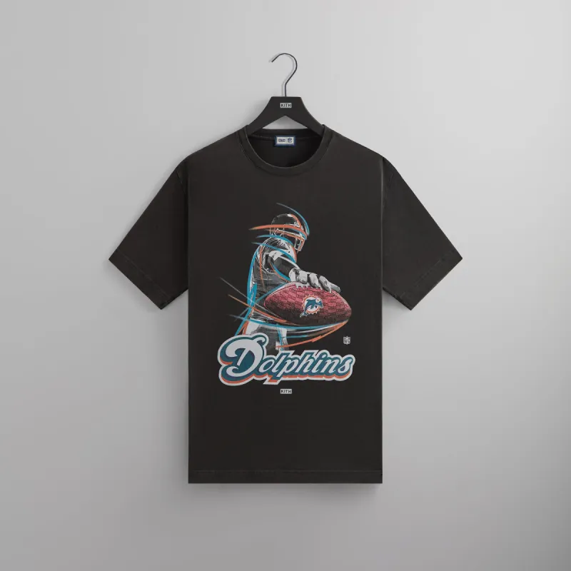 Kith & '47 for the NFL: Dolphins Vintage Tee - Black sold by Kith