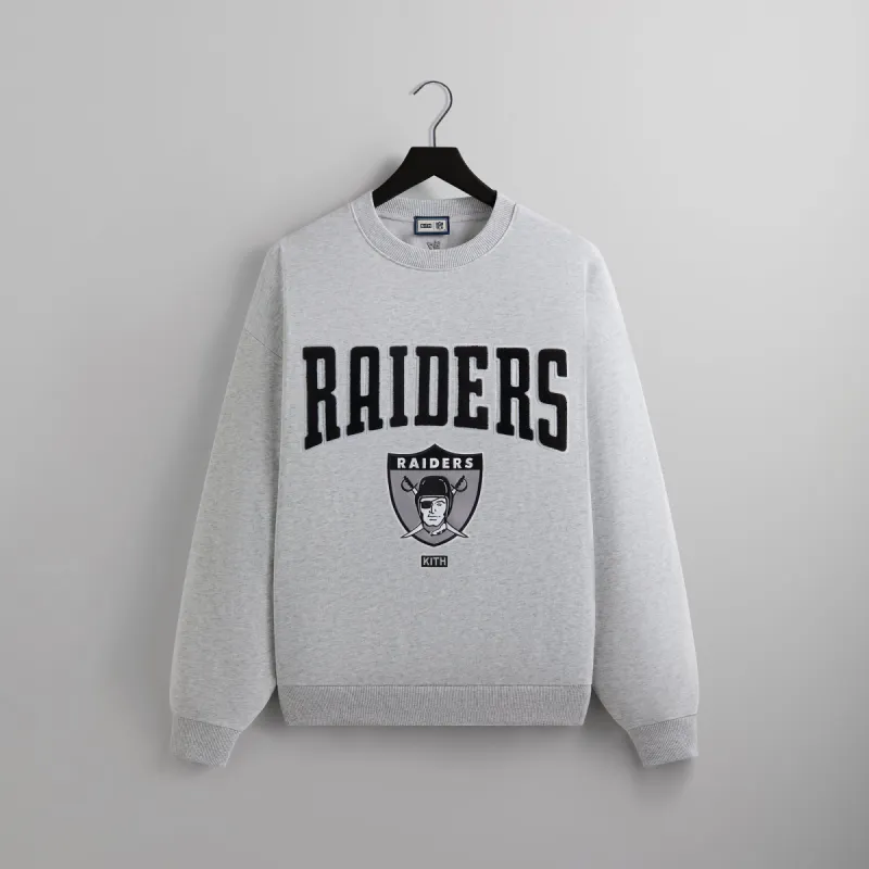 Kith & '47 for the NFL: Raiders Nelson Crewneck - Light Heather Grey sold by Kith