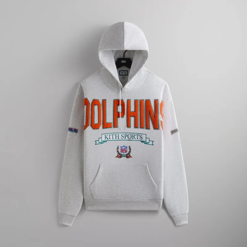 Kith & '47 for the NFL: Dolphins Nelson Hoodie - Light Heather Grey sold by Kith