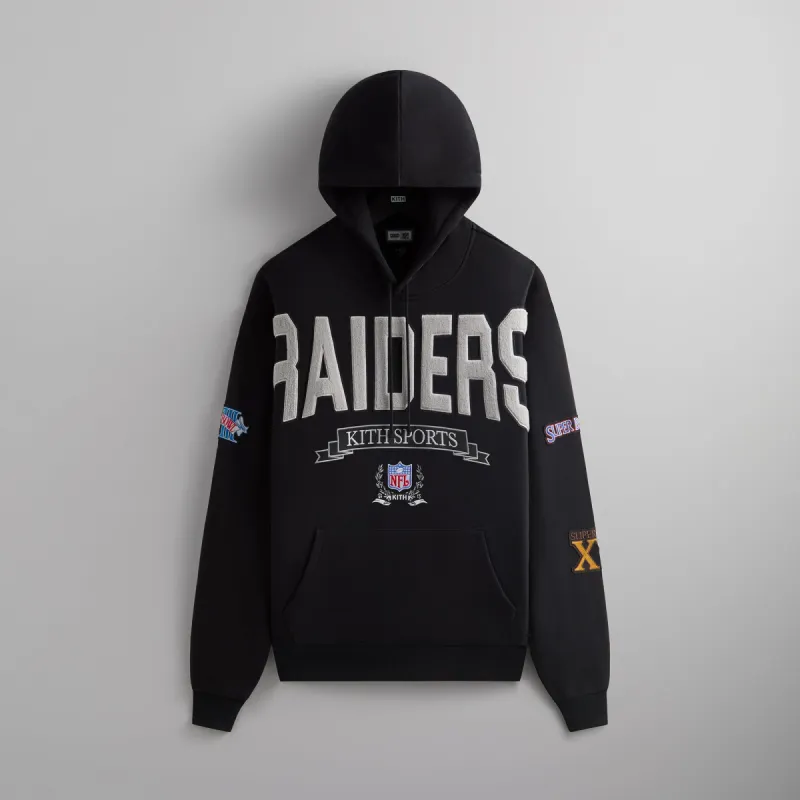 Kith & '47 for the NFL: Raiders Nelson Hoodie - Black sold by Kith