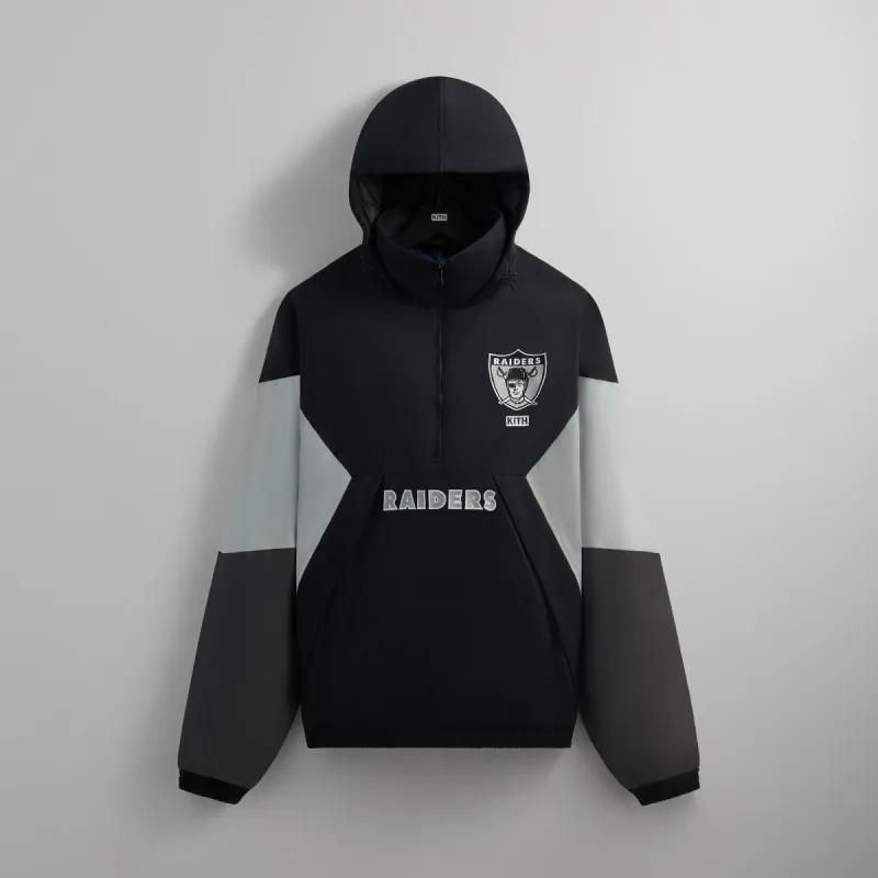 Kith & '47 for the NFL: Raiders Quarter Zip Anorak With Hood - Black sold by Kith