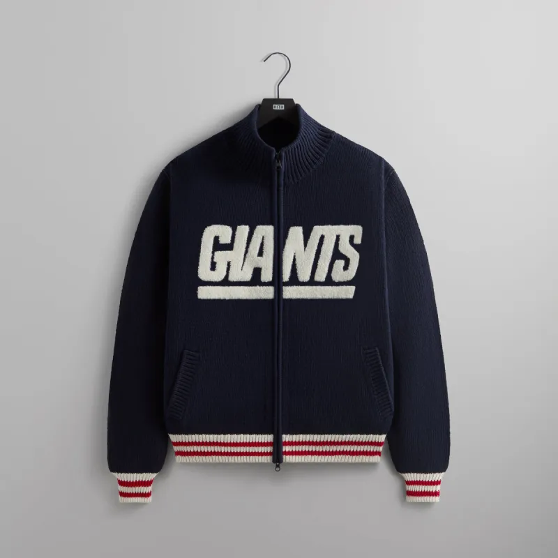 Kith & '47 for the NFL: Giants Wyona Full Zip Sweater - Nocturnal sold by Kith