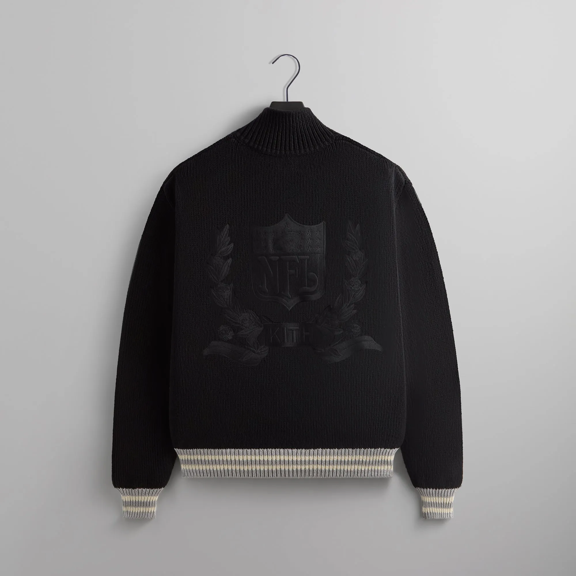 Kith & '47 for the NFL: Raiders Wyona Full Zip Sweater - Black sold by Kith product image thumbnail 2