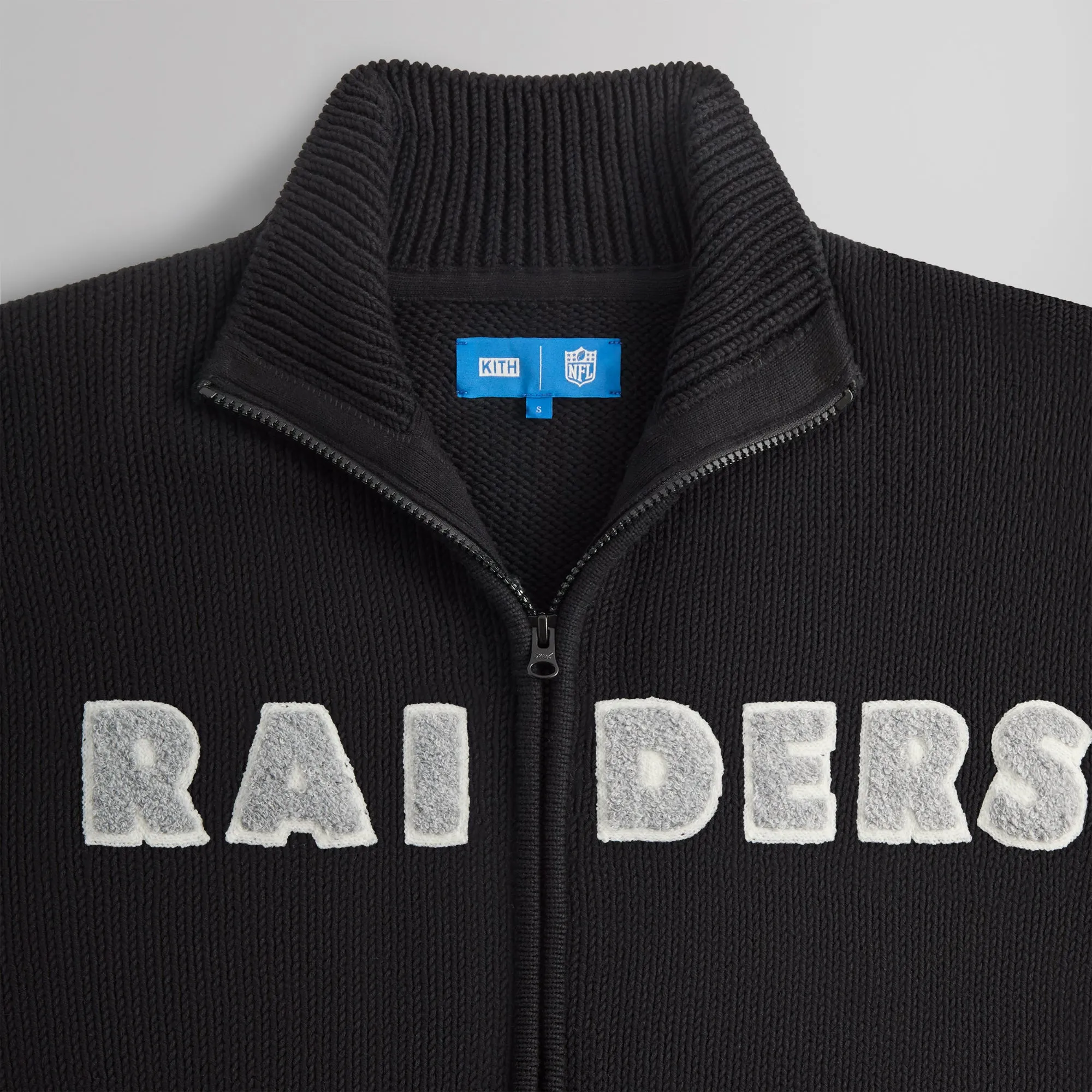 Kith & '47 for the NFL: Raiders Wyona Full Zip Sweater - Black sold by Kith product image thumbnail 3