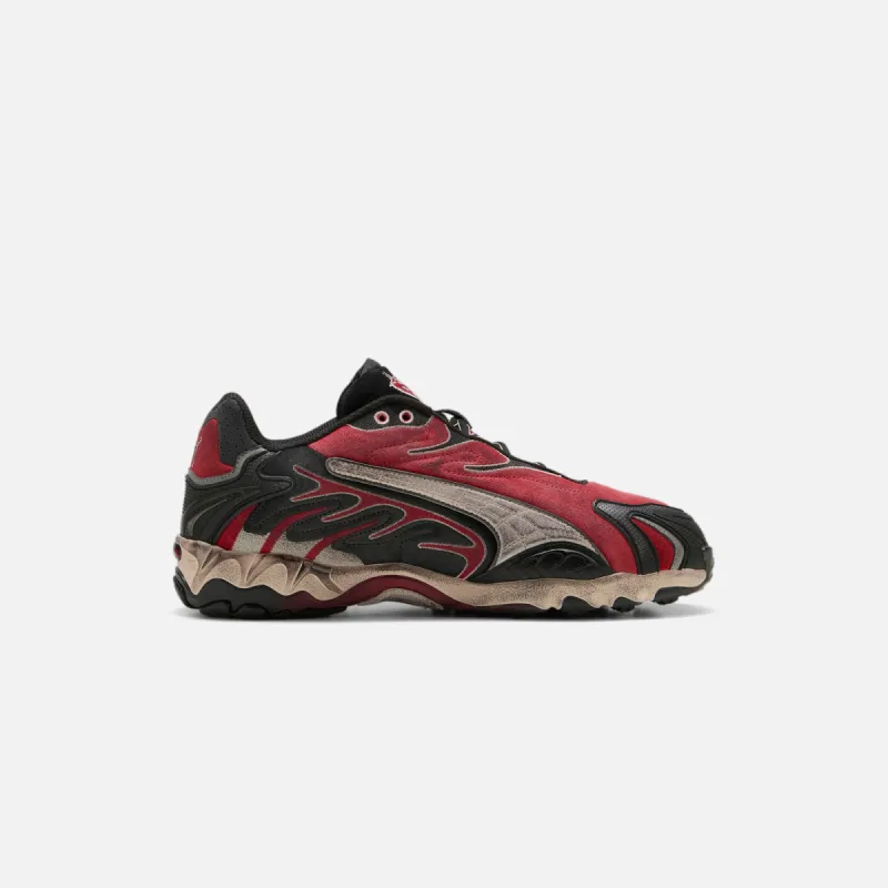 Puma x A$AP Rocky Inhale Distressed - Puma Black / Pop Red sold by Kith