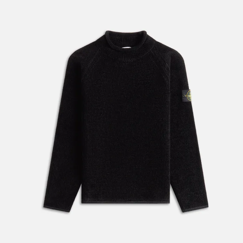 Stone Island Wool Crewneck Sweater - Black sold by Kith